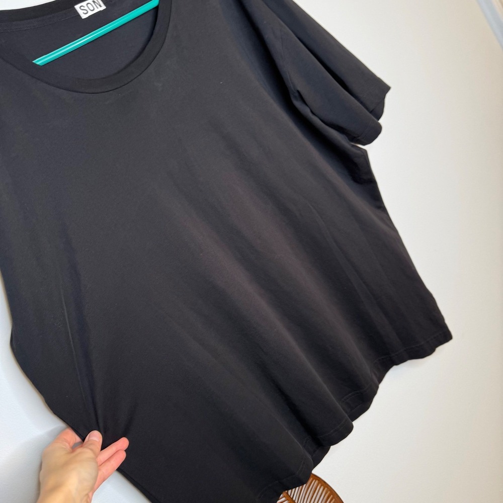 A19 SON of a TAILOR Mens Black 100% Supima Cotton Short Sleeve Crew Neck T-Shirt - Picture 4 of 7